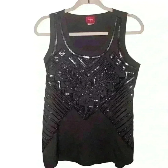 Daytrip Buckle Embellished Sequin Tank Top Size XS - Picture 4 of 4